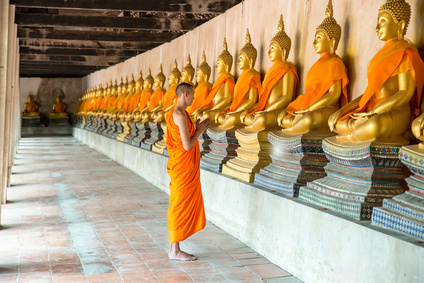 Buddhistische Mnche und Nonnen fasten, um sich whrend der Meditation besser fokussieren zu knnen. 